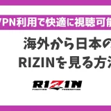 海外からRIZINを見る方法！VPNで簡単に視聴できる