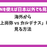 井上尚弥VSカルデナスの試合を海外から見る方法！無料でリアルタイム視聴を楽しめます 